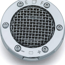 Kuryakyn 6550 Motorcycle Lighting Accent Accessory: Mesh LED Fuel and Battery Gauge for 1988-2019 Harley-Davidson Motorcycles, Chrome