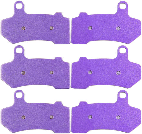 OCPTY FA409 Front and Rear Carbon Fiber Brake Pads Fit for 2008-2013 Harley Davidson FLHRC Road King Classic, 2008-2012 Harley Davidson FLHTC Electra Glide Classic