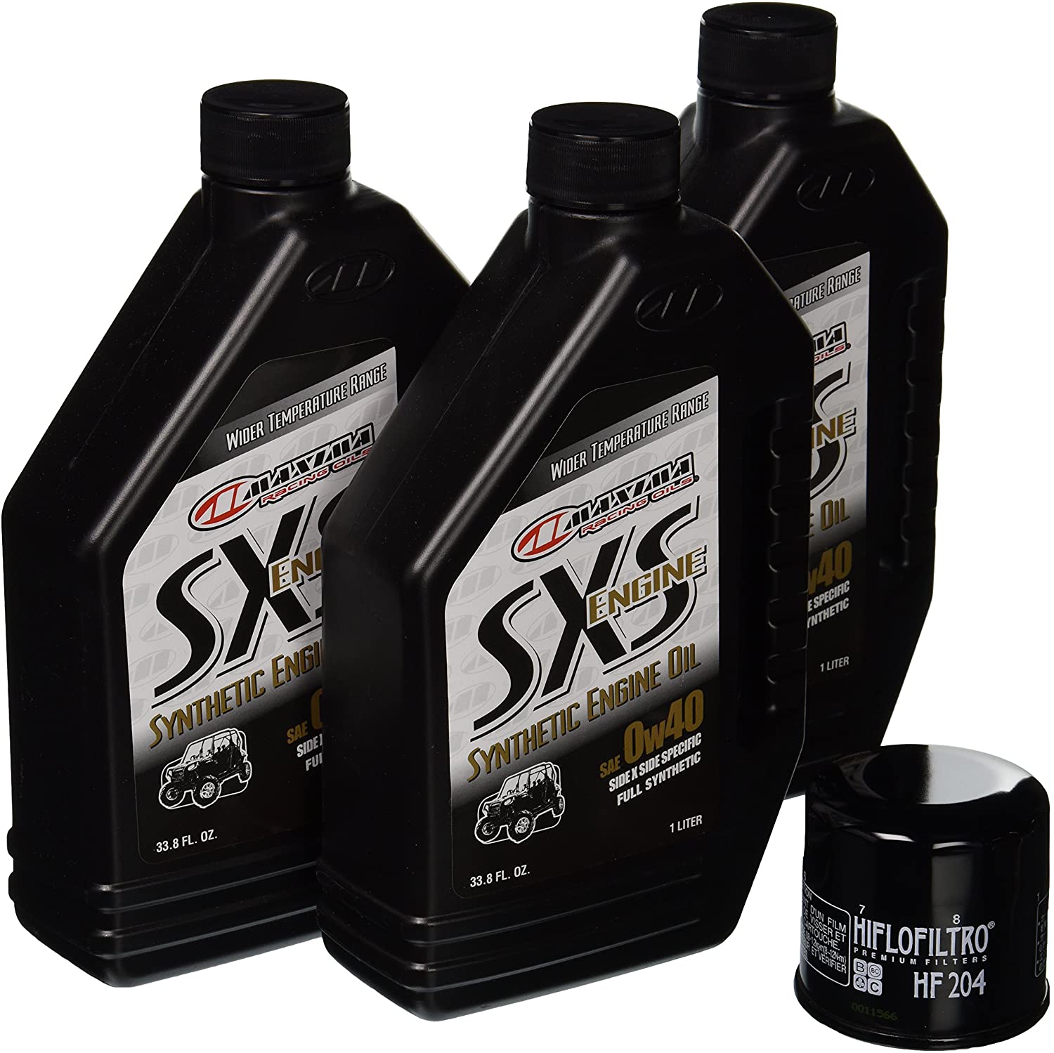 MaximaHiflofiltro SXSSEOCK005 SXS Full Synthetic Side x Side Engine Oil Change Kit for Yamaha Rhino 700, 3 L
