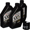 MaximaHiflofiltro SXSSEOCK005 SXS Full Synthetic Side x Side Engine Oil Change Kit for Yamaha Rhino 700, 3 L