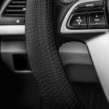 FH Group FH3001BLACK Black Steering Wheel Cover (Silicone Snake Pattern Massaging grip in Color-Fit Most Car Truck Suv or Van)
