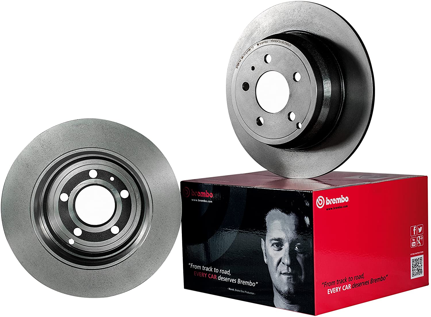 Brembo 09.B531.11 UV Coated Rear Disc Brake Rotor