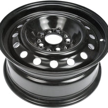 Dorman 939-180 Black Wheel with Painted Finish (15 x 6.5 inches /5 x 110 mm, 43 mm Offset)