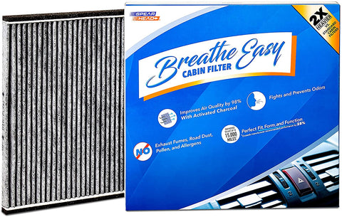 Spearhead Premium Breathe Easy Cabin Filter, Up to 25% Longer Life w/Activated Carbon (BE-285)