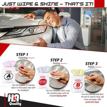 H&A QUALITY Headlight Restoration Kit, Car Headlights Lens Detailing Cleaning Wipes with UV Protectant Clear Top Coat, Headlights Polishing Wipe to Remove Haze and Shine Dull Headlights