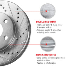 R1 Concepts KEDS12127 Eline Series Cross-Drilled Slotted Rotors And Ceramic Pads Kit - Front