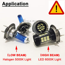 2 Pair H7 White 100W Halogen H7 Bright Chip 57 LED Xenon Light Lamp Headlight Bulb (High/Low Beam) Hi/Lo Stock Replace
