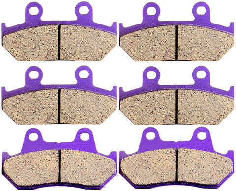 ECCPP Front and Rear Carbon Fiber Brake Pads for Honda GL 1500 Goldwing 1500 SE L 1988-2000