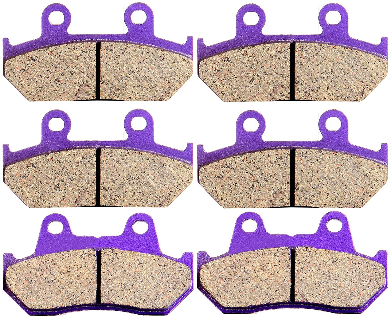 1988-2000 Honda Goldwing 1500 ECCPP FA124/2 Brake Pads Front and Rear Carbon Fiber Replacement Brake Pads Kits Fit for 1988-2000 Honda Goldwing 1500