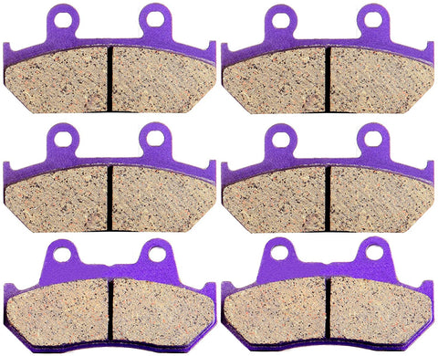 1988-2000 Honda Goldwing 1500 ECCPP FA124/2 Brake Pads Front and Rear Carbon Fiber Replacement Brake Pads Kits Fit for 1988-2000 Honda Goldwing 1500