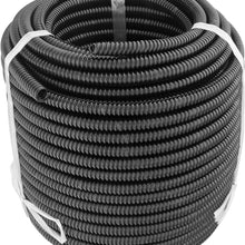 GS Power 1/4" | 50ft Split Loom Tube Polyethylene PE High Temperature Automotive, Marine, Industrial Electrical Wire & Cable Conduit (Available in: 1/4, 3/8, 1/2 & 3/4 inch)