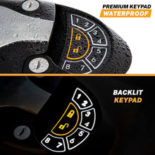 Carmtek - RV Keyless Entry Door Lock Latch Handle | RV Door Lock with Deadbolt, Keypad and Fob | Keyless RV Door Handle for Travel Trailer Camper, Made of Zinc Alloy (Back/Front)