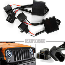 Anti Flicker Decoder & HID Kit Computer Warning Canceler - For 7 inch LED Headlight on Jeep Wrangler JK TJ or Trucks Motorcycle Car leds headlights bulbs (Back Plug (H13-H4))