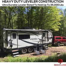 Beech Lane Camper Leveler 2 Pack - Precise Camper Leveling, Includes Two Curved Levelers, Two Chocks, and Two Rubber Grip Mats, Heavy Duty Leveler Works for Campers Up to 35,000 LBs