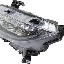 Headlight Assembly Compatible with 2016-2019 Honda Civic LED Composite Clear Lens With bulb(s) Driver Side