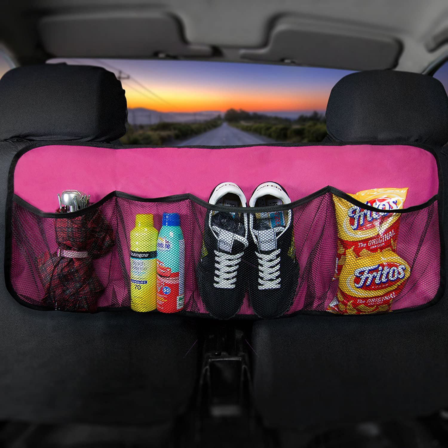 FH Group FH1122PINK Car Trunk Organizer (Multi-Pocket Storage Collapsible for Easy Carry Perfect for Garage or Grocery Store), 1 Pack