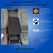 Auto Console Covers-Center Console Armrest Cover Waterproof Neoprene Fabric Compatible with The GMC Canyon 2015-2020 - Black