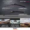 Beam Force XTREME 24”+19” Wiper Blades w/Japanese Fukoku Rubber for Longest Life, 6-MO Warranty (Pair)