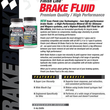 Finish Line High Performance Mineral Oil Brake Fluid, 4 oz
