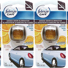 Febreze Car Vent Clips Air Freshener Smoke Odor Eliminator, Citrus Scent, (Pack of 4)