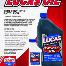 Lucas Oil 10115 Semi-Synthetic 2-Cycle Oil - 1 Gallon Jug