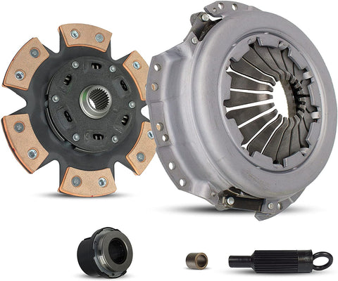Clutch Kit Works with Chevrolet S10 GMC SONOMA ISUZU HOMBRE BASE LS XTREME SL SLS SLE XS 1996-2001 2.2L L4 GAS OHV Naturally Aspirated (6-Puck Clutch Disc Stage 2)