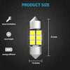 LED Monster 4pcs 31mm Festoon 12-SMD LED Interior Dome Map Lights 3022 3021 DE3022 DE3175, White