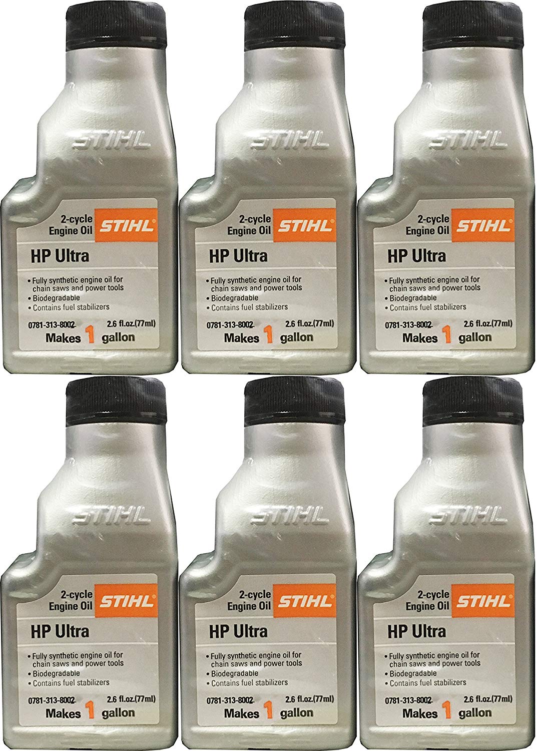 STIHL 0781 313 8002 2.6 Ounce High Performance Ultra 2 Cycle Engine Oil, 6 Pack