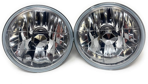 Geniune Glass 7 inch Round Crystal Diamond clear headlights Wrangler LJ H2 Fj JK TJ YJ par56,H6024 H6017 H6014 H6015