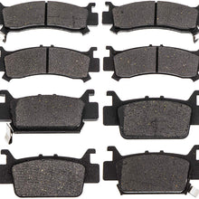 NICHE Brake Pad Kit For Honda Pioneer 1000 1000-5 06451-HL4-A01 06452-HL4-A01 Complete Semi-Metallic
