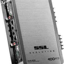 Sound Storm Laboratories EV400.4 Evolution 400 W, 4 Channel, 2 to 8 Ohm Stable Class A/B, Full Range Car Amplifier, Black