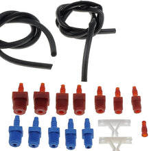 Dorman 13911 Master Cylinder Bleeder Kit - 22 in. Hose, Clip, SAE and Metric Fittings