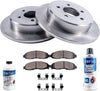 Detroit Axle - Rear Brake Kit Rotors Set & Brake Kit Pads w/Clips Hardware Kit & Brake Kit CLEANER & FLUID INCLUDED Premium GRADE for 2007-2012 Lexus ES350 - [2008-2012 Avalon] - 2007-2011 Camry