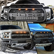 ZJUSDO Ford Grill Lights Smoked Lens Amber Grill Lights with Connectors for Ford F150 F250 F350 Raptor 2004-2019