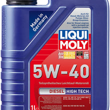 Liqui Moly (1331) 5W-40 Synthetic Blend High Tech Diesel Engine Oil - 1 Liter Bottle