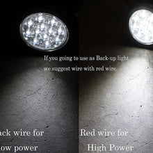 2 Red + 2 White 4" Round Led Stop Turn Tail Back-up Reverse Fog Lights Include Lights Grommet Plug for Truck Trailer RV - WE PAY YOUR SALES TAX