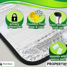 PetriStor 16 X 25 SunShield RV Reflective Door Window Cover- Helps Protect Your RV from Harmful UV Rays and Regulates RV Temperature