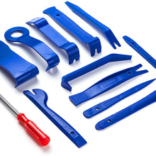 ALLDREI 12 Pcs Auto Trim Removal Tool Kit | Auto Door Panel Removal/Premium Car Trim Upholstery/Pry Tool | Strong Plastic/Leaves No Scratches | Blue/Handy Storage Wallet