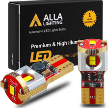 Alla Lighting Newest 194 LED Bulbs Super Bright T10 175 168 2825 W5W ZS SMD 12V LED Bulbs for Car License Plate Tag Interior Map Dome Trunk Courtesy Lights, 6000K Xenon White