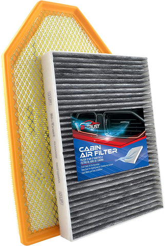 Bi-Trust Engine Cabin Air Filter Kit,Replacement for Chrysler 300 2011-2021 Dodge Challenger 2011-2021,2-Pack
