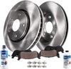 Detroit Axle - Front Brake Kit Rotors & Ceramic Pads w/Clips Hardware Kit & Brake Kit CLEANER & FLUID for 2006 Toyota Camry LE V6-2005-2006 Toyota Camry 2.4L - 2002-2004 Toyota Camry LE