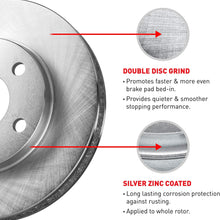 For 2016-2017 Hyundai Tucson Front Rear eLine Plain Brake Rotors+Ceramic Pads