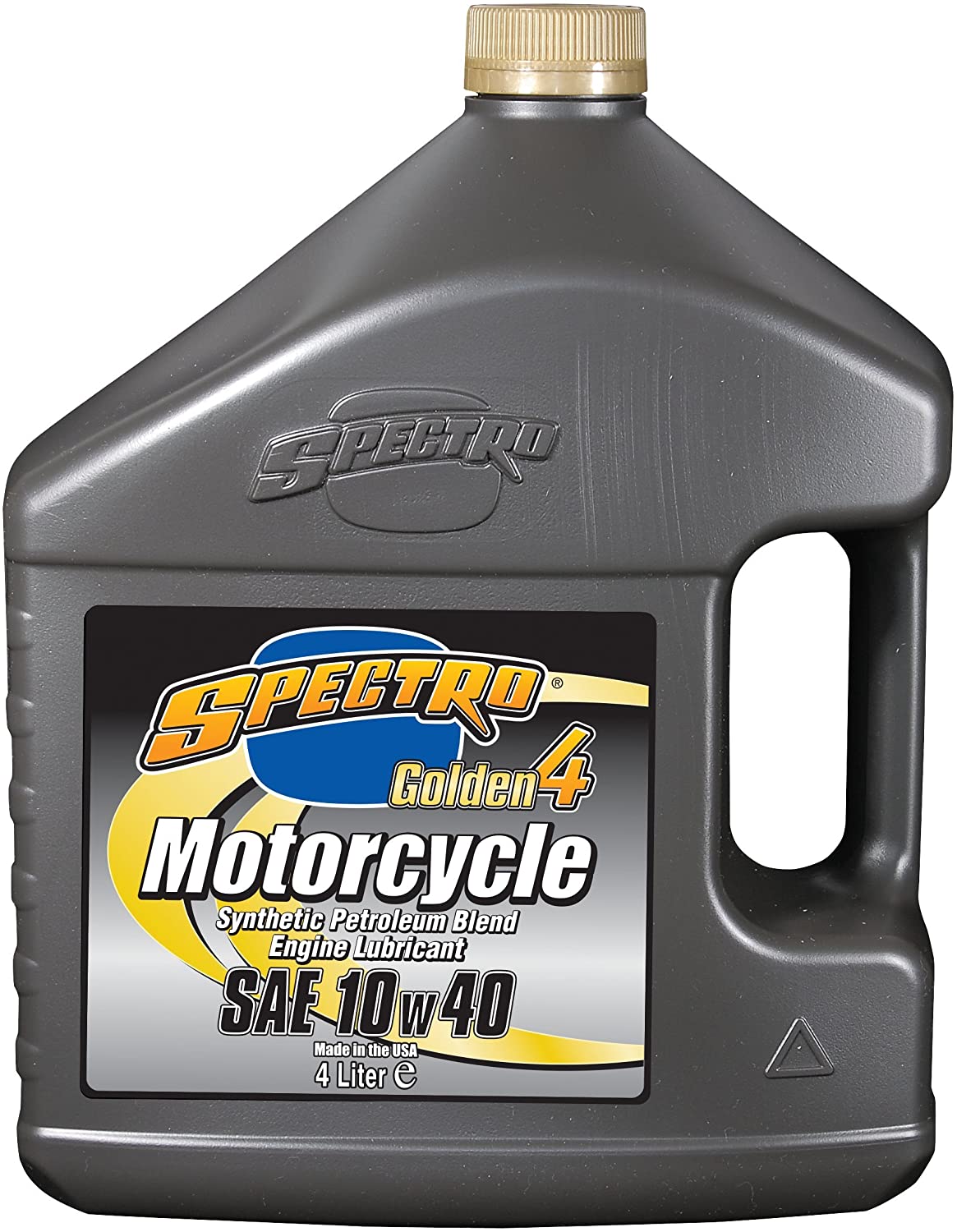 Spectro Golden 4 Synthetic Petroleum Blend Motorcycle Engine Lubricant 10w40 Oil - 4 Liters