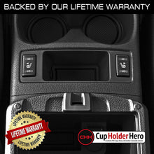 CupHolderHero for Nissan Rogue 2014-2017 Custom Liner Accessories - Premium Cup Holder, Console, and Door Pocket Inserts 16-pc Set (Solid Black)