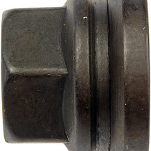 Dorman 611-196 Wheel Nut M14-2.0 Flanged Flat Face - 21mm Hex, 22.6mm Length for Select Ford / Lincoln Models - Black Oil Quench, 10 Pack