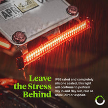 8" Red + Amber LED Motorcycle Turn Signal & Brake Tail Light Strip [IP67 Waterproof] [Dual Row] [RED Tail & Brake] [Amber Sequential Turn Signals] Flexible Tail Light Strip for Motorcycle Trailer ATV