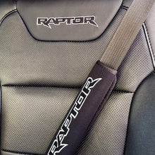 OZ-USA Set of 2 Raptor Logo for Ford F-150 Black Neoprene Automotive Seat Belt Covers Safety Shoulder Pad Travel Bag Straps