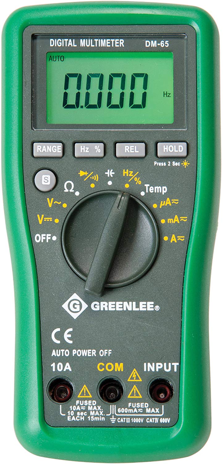 Greenlee DM-65 CATIII 1000V CATIV600V Auto Ranging Digital Multimeter
