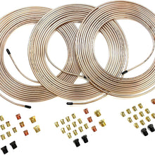 25 Feet of 3/16 Inch (4.75 mm) Copper Nickel Brake Line (.028" Wall Thickness) with Fittings