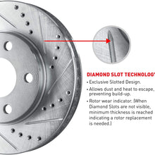 R1 Concepts KEDS10201 Eline Series Cross-Drilled Slotted Rotors And Ceramic Pads Kit - Front